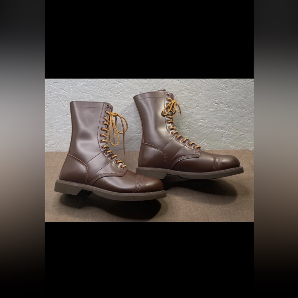 New Rothco Jump Boot Men's 10" Military Combat Boots Brown Leather Size 9